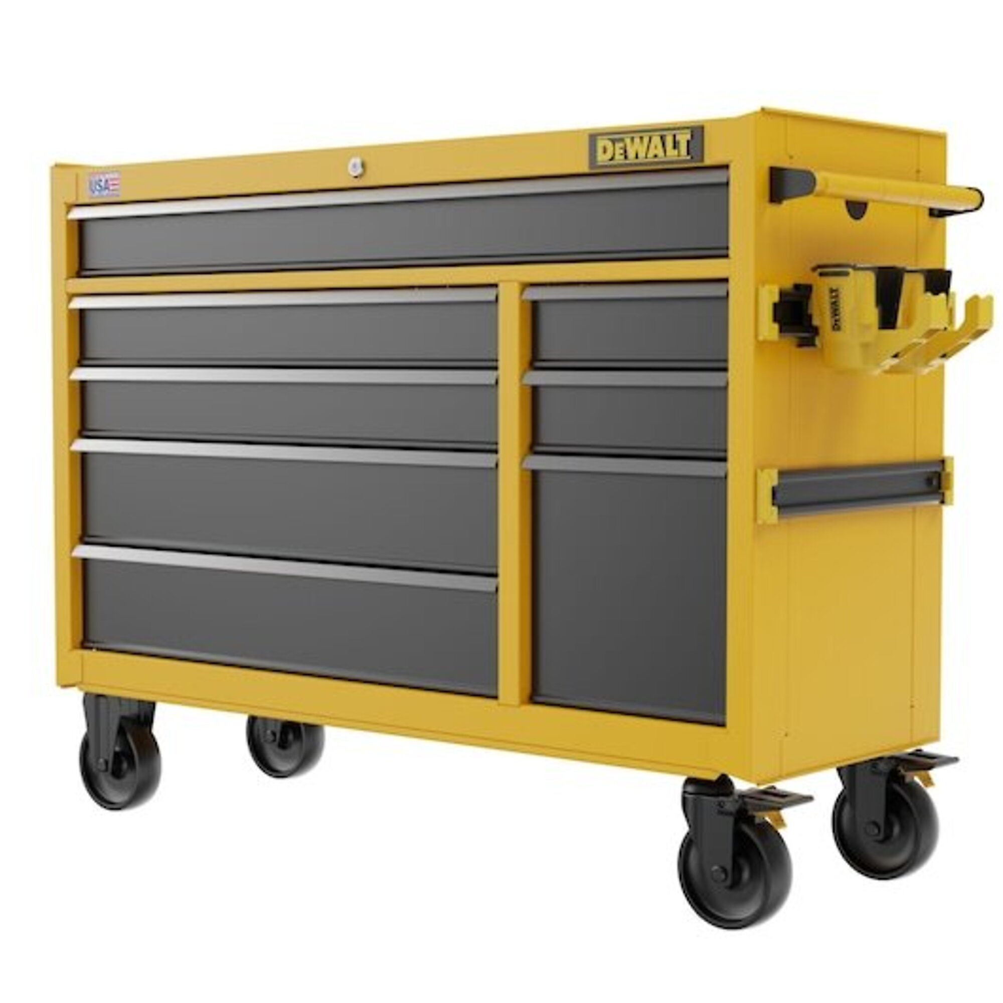 DeWalt Rolling Tool Cabinet — 52in., 8-Drawer, 18/20-Ga. Steel, 2000-Lb. Capacity, Model# DWTDWST52082